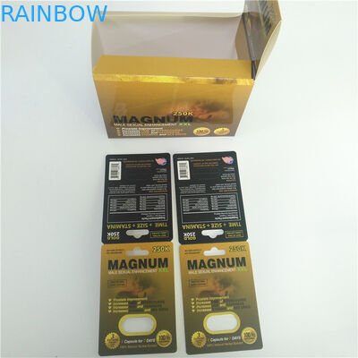 Таблетки секса Pantone упаковывая карту 3D носорога 69 карты линзовидную упаковывая