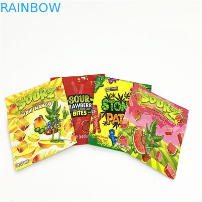 сумка мешка 120mic Childproof Mylar пятна 1lb 3.5g пластиковая MOPP VMPET УЛЬТРАФИОЛЕТОВАЯ Ziplock