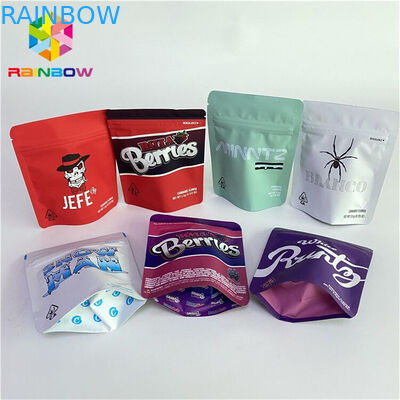 Изготовленная на заказ напечатанная 3 сумка молнии капсулы масла засорителей CBD сумки масла лист табака уплотнения стороны травяная