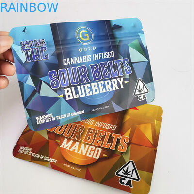 приятели алюминиевой фольги 1g 4g 7g 10g упаковывая сумку доказательства запаха перепада 8 мешка gummies сумки CBD с молнией
