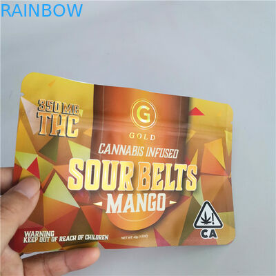 4X6 медленно двигает Ziplock Mylar кладет выровнянные фольгой засорители в мешки THC CBD швейцарские