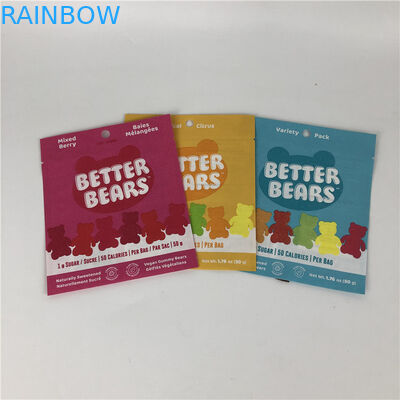 Жара бортового уплотнения 3 плоская - герметизируя сумки печенья съестные CBD THC Gummies закуски Biodegradable упаковывая