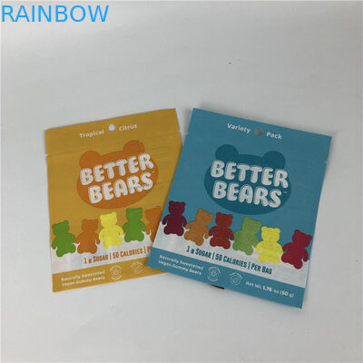 Жара бортового уплотнения 3 плоская - герметизируя сумки печенья съестные CBD THC Gummies закуски Biodegradable упаковывая