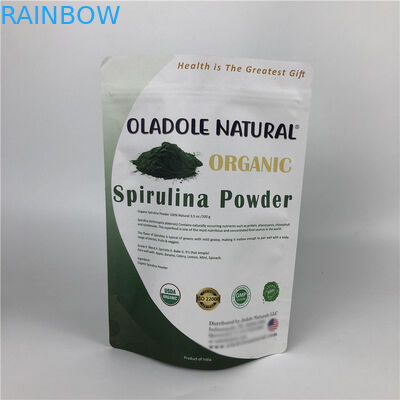 Изготовленные на заказ печатая обломоки промелькивают бумажные мешки Kraft мешка стойки замка вверх белые