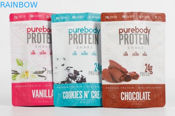 Подгонянные съестные мешки пластмассы Mylar упаковывая стойку Ziplock вверх по мешку для еды