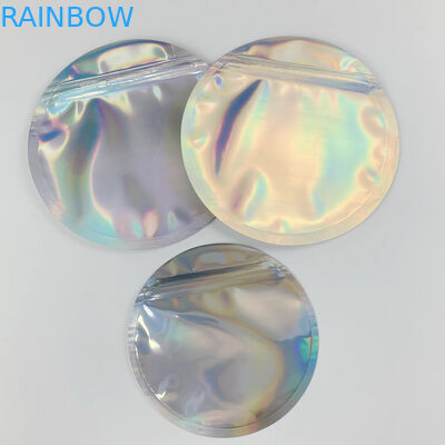 Голографический напечатанный Mylar круг сумок молнии монетки упаковывая сформировал 3.5g