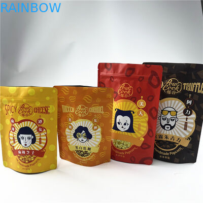 Напечатанный Ziplock Mylar попкорна Адвокатуры протеина закуски кладет пластиковый пакет в мешки 250g еды