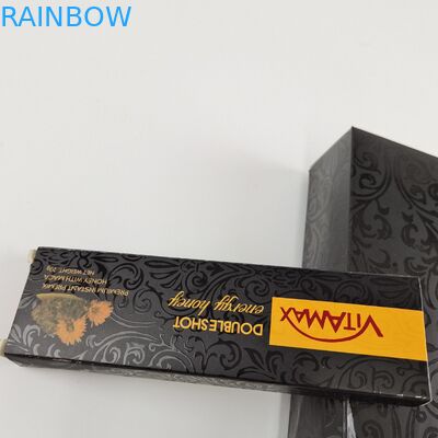 Оптовый изготовленный на заказ черный цвет упаковывая коробку меда веса саше 22g сладкую для меда энергии Vitamax