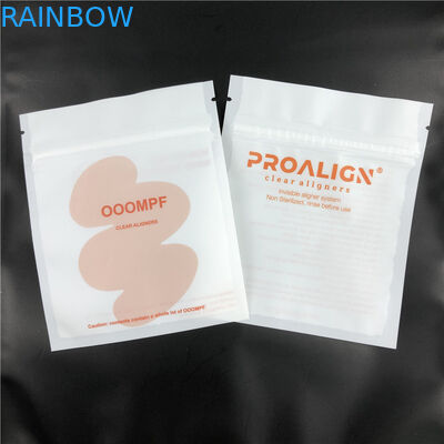Ziplock Mylar Aligners расчалок черноты Matt плоский кладет ясный фронт в мешки для аксессуаров зубов