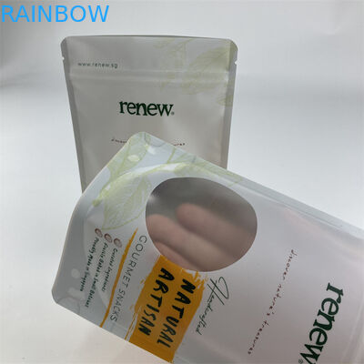 Biodegradable окно ясности PLA стоит вверх мешок 100g 250g 500g для закуски арахиса анакардии