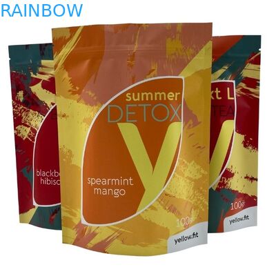 Влагостойкая молния стоит вверх мешок для упаковки кофе чая еды