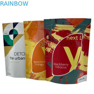 Влагостойкая молния стоит вверх мешок для упаковки кофе чая еды