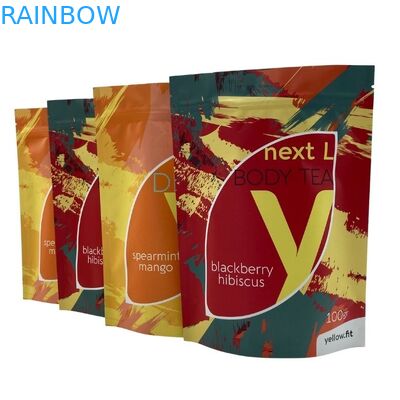 Влагостойкая молния стоит вверх мешок для упаковки кофе чая еды