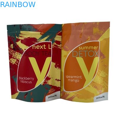 Влагостойкая молния стоит вверх мешок для упаковки кофе чая еды