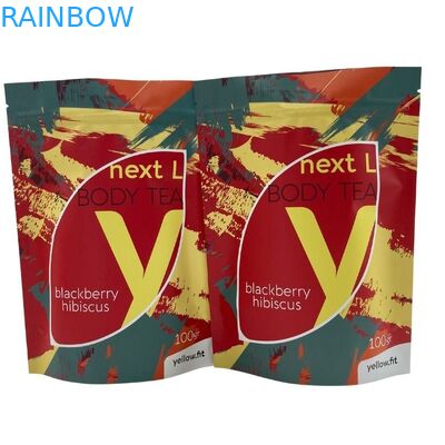 Влагостойкая молния стоит вверх мешок для упаковки кофе чая еды