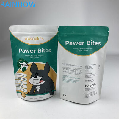 Повторно использованные подгонянные Resealable бумажные мешки Брауна Kraft корма для домашних животных мешков стойки вверх