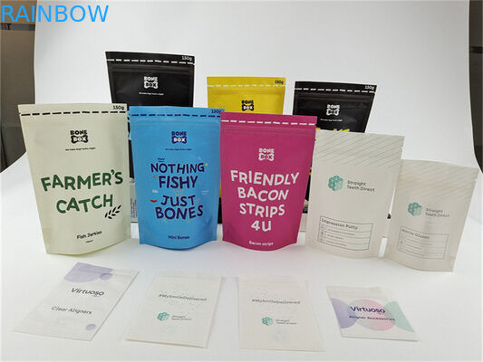 Многоразовый красочный био мешок стойки корма для домашних животных сумки Kraft бумажный изготовленный на заказ напечатанный вверх
