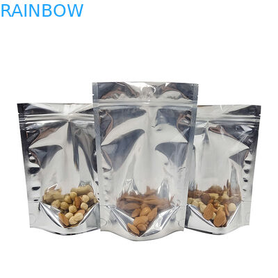 Алюминиевая фольга CMYK упаковывая серебр фронта окна Mylar Doypac ясный назад стоит вверх Resealable