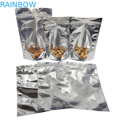 Алюминиевая фольга CMYK упаковывая серебр фронта окна Mylar Doypac ясный назад стоит вверх Resealable