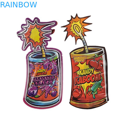 Изготовленная на заказ закуска застежки-молнии 3.5г особой формы для детей упаковывая нерегулярную высечки Mylar Bag