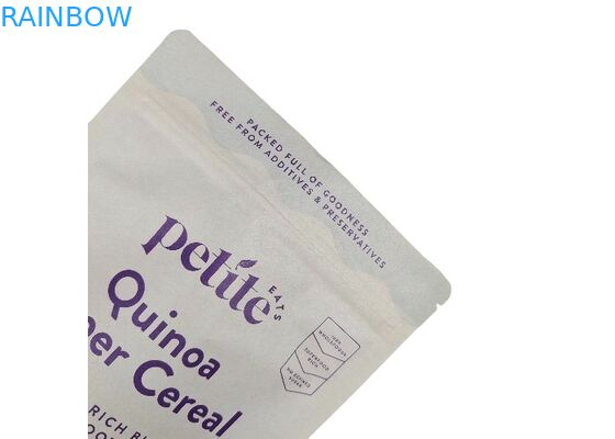 Biodegradable бумага Kraft стоит вверх кладет мешки в мешки упаковки еды