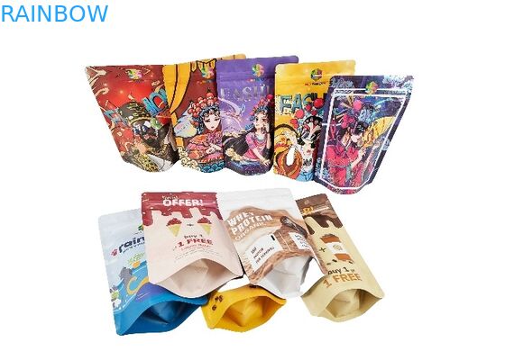 Стойка пластмассы алюминиевой фольги вверх по сумкам Mylar доказательства запаха мешка Resealable Ziplock