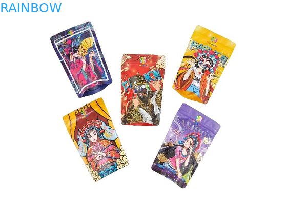 Стойка пластмассы алюминиевой фольги вверх по сумкам Mylar доказательства запаха мешка Resealable Ziplock