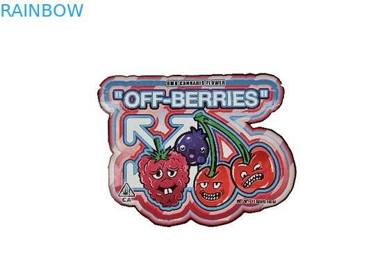 Сумки Mylar пластикового Childproof Hologram 3.5g Ziplock умирают отрезанное незаконное сформированное особенное