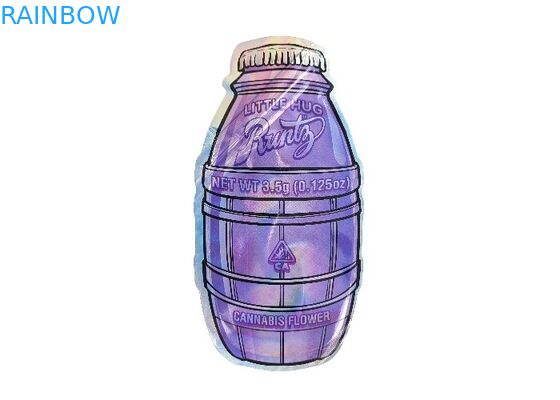 Изготовленный на заказ напечатанный Ziplock Mylar доказательства запаха 3.5g 0.125oz кладет особенной неправильную форму в мешки отрезанную плашкой