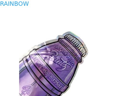Изготовленный на заказ напечатанный Ziplock Mylar доказательства запаха 3.5g 0.125oz кладет особенной неправильную форму в мешки отрезанную плашкой