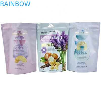 Цифровая печать на заказ Специальный маркировка Спа-подарок Естественная Эпсомская соль Соль для ванны Упаковочная сумка Mylar Bag для 250г скраб для тела