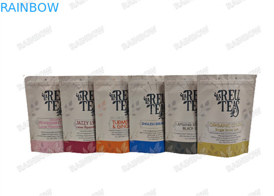 Цифровая печать 4 унции свободный чайный запахоустойчивый пластиковые пакеты вставать матовый законченный мешок