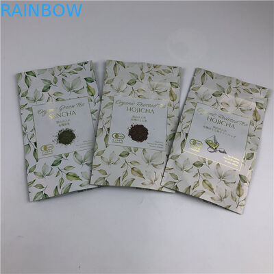 Настраиваемые сумки для цифровой печати Металлический золотой логотип Стоять за чаепитие