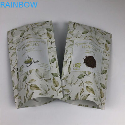 Настраиваемые сумки для цифровой печати Металлический золотой логотип Стоять за чаепитие