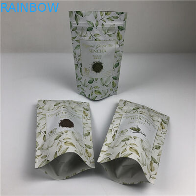 Настраиваемые сумки для цифровой печати Металлический золотой логотип Стоять за чаепитие