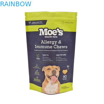 Многоразовый пакет для пищи для домашних животных для стоячей упаковки с замком на резьбе