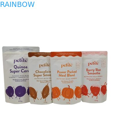 Напечатанный логотип на заказ Биоразлагаемый 100% Пакетная упаковка многоразовое использование Стоящие пластиковые пакеты Doypack с Ziplock