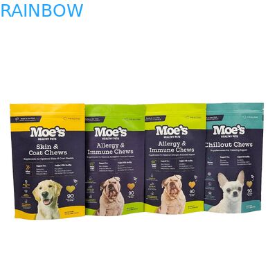 Напечатанный логотип на заказ Биоразлагаемый 100% Пакетная упаковка многоразовое использование Стоящие пластиковые пакеты Doypack с Ziplock