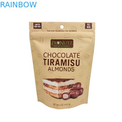 Лечение Запечатанное Хорошее качество Заказные перезапечатываемые пластиковые сумки для шоколада Продовольственная упаковка Стоять застегнутый мешок