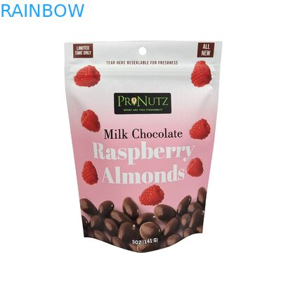 Продовольственный материал упаковка Матт пользовательский дизайн Стоять вверх сумки резьба пластиковые пакеты упаковки