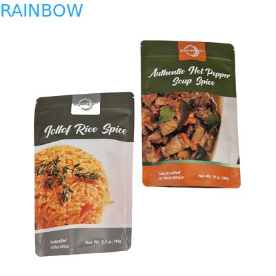 Продовольственный материал упаковка Матт пользовательский дизайн Стоять вверх сумки резьба пластиковые пакеты упаковки