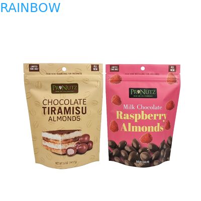 Мэт Custom Logo Print Stand Up Pouch Алюминиевая фольга Шоколадная упаковка продуктов питания Stand Up Zipper Bag