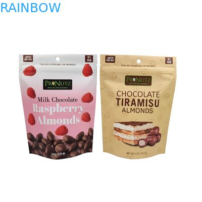 Настройка Stand Up Zipper Cashew Nuts Chocolate Food Pouch Алюминиевая фольга Zip Lock Упаковочный пакет