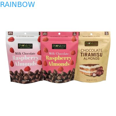 Фабричная цена Пластиковый пакет на заказ Стоящий пищевые орехи Кашу Пакет упаковка Торба с резьбой