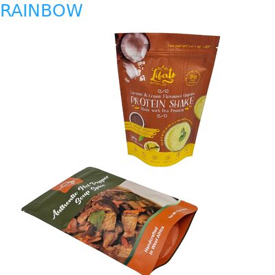 Фабричная цена Пластиковый пакет на заказ Стоящий пищевые орехи Кашу Пакет упаковка Торба с резьбой