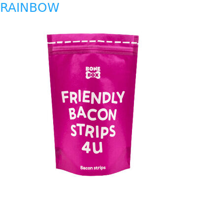 Пищевые пакеты из бумаги Kraft Biodegradable Ziplock Stand Up Packaging