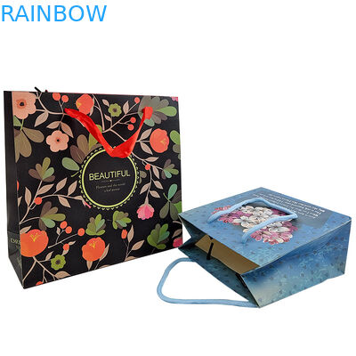 Печать логотипа на заказ многоразовые Kraft бумажные упаковки с ручкой Kraft бумажные упаковки подарочные пакеты