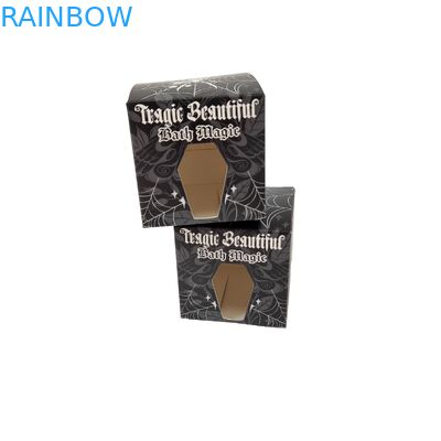 Высококачественный на заказ квадратный черный бумажный ящик со специальным передним полом окна упаковка продуктов питания белый картонный подарочный ящик