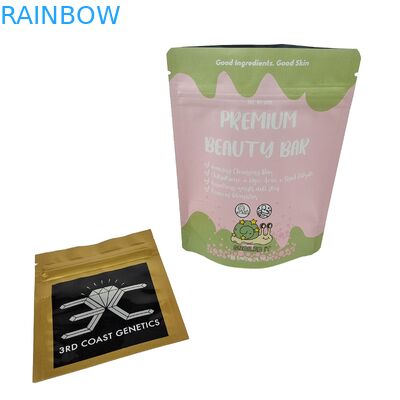 Глянцевая отделка переднее окно Mylar Pouch для конфеты Цветок Ziplock сумка Запахоустойчивый Stand Up Pouch