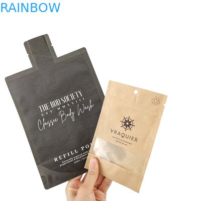 Плоская запахоустойчивая металлическая фольга из ореха Mylar Heal Seal Bags Pouch Frosted Window Texture с висячим отверстием